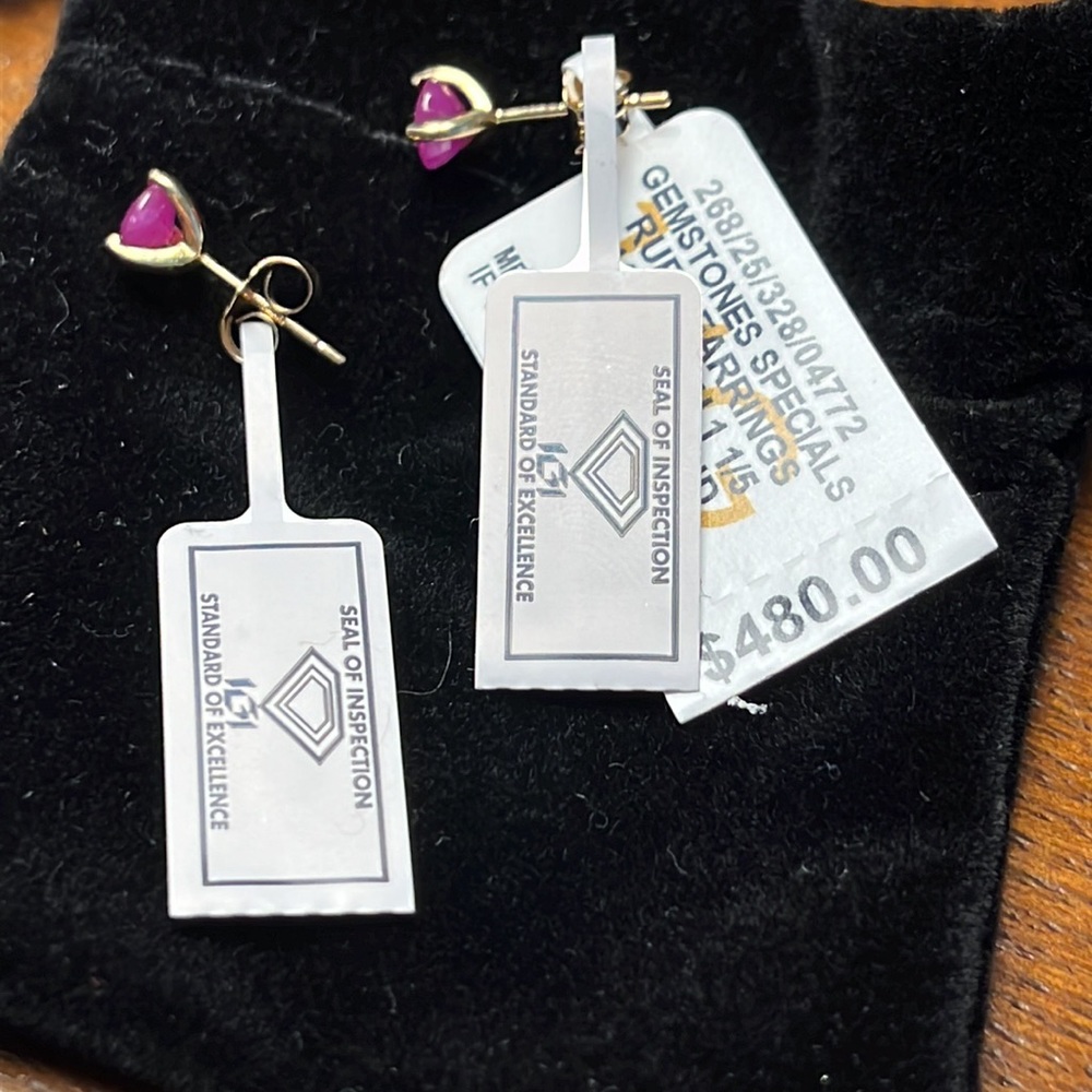 Ruby Earrings - Picture 3 of 5